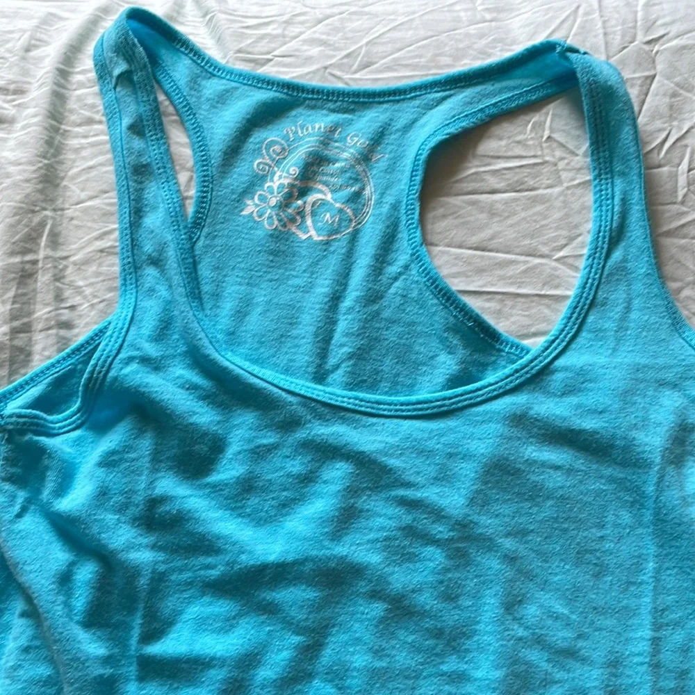 Blue Racerback Tank Top - Picture 2 of 4